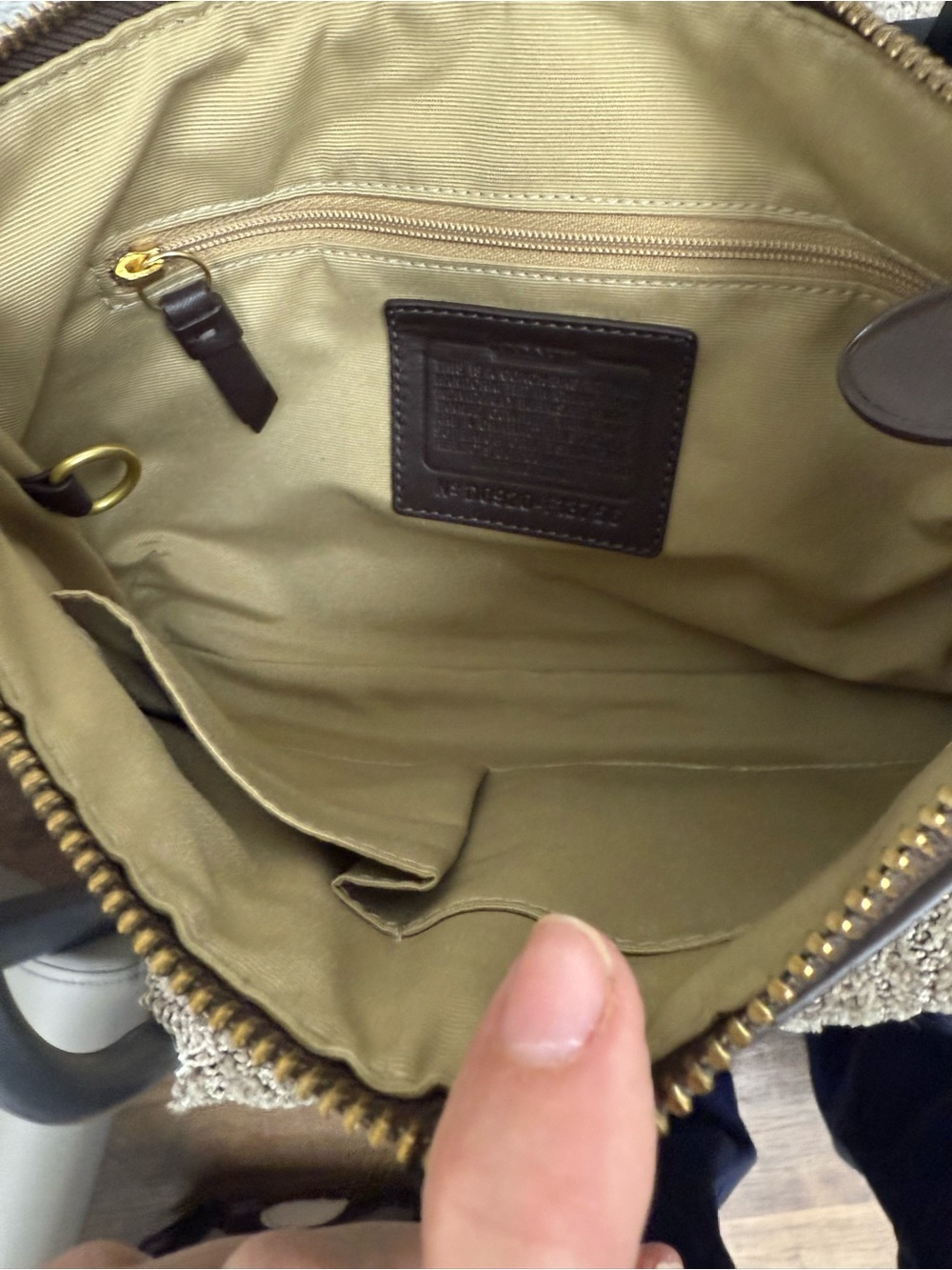 Rare Vintage Y2K Coach Bridget Legacy Brown Leather Turnlock Shoulder Bag F13756 - Picture 15 of 16